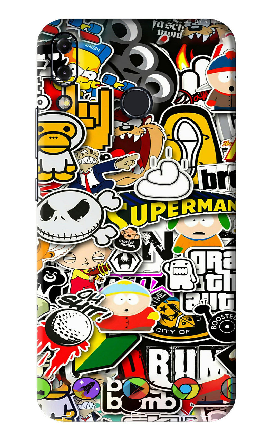 Sticker Bomb Asus Zenfone 5Z Back Skin Wrap