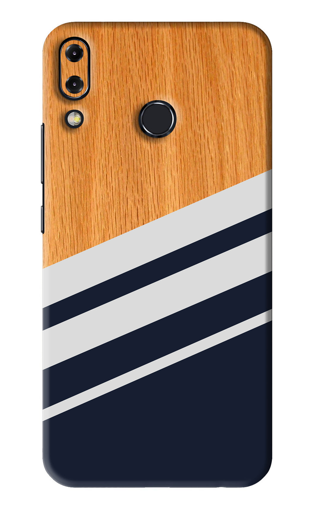 Black And White Wooden Asus Zenfone 5Z Back Skin Wrap
