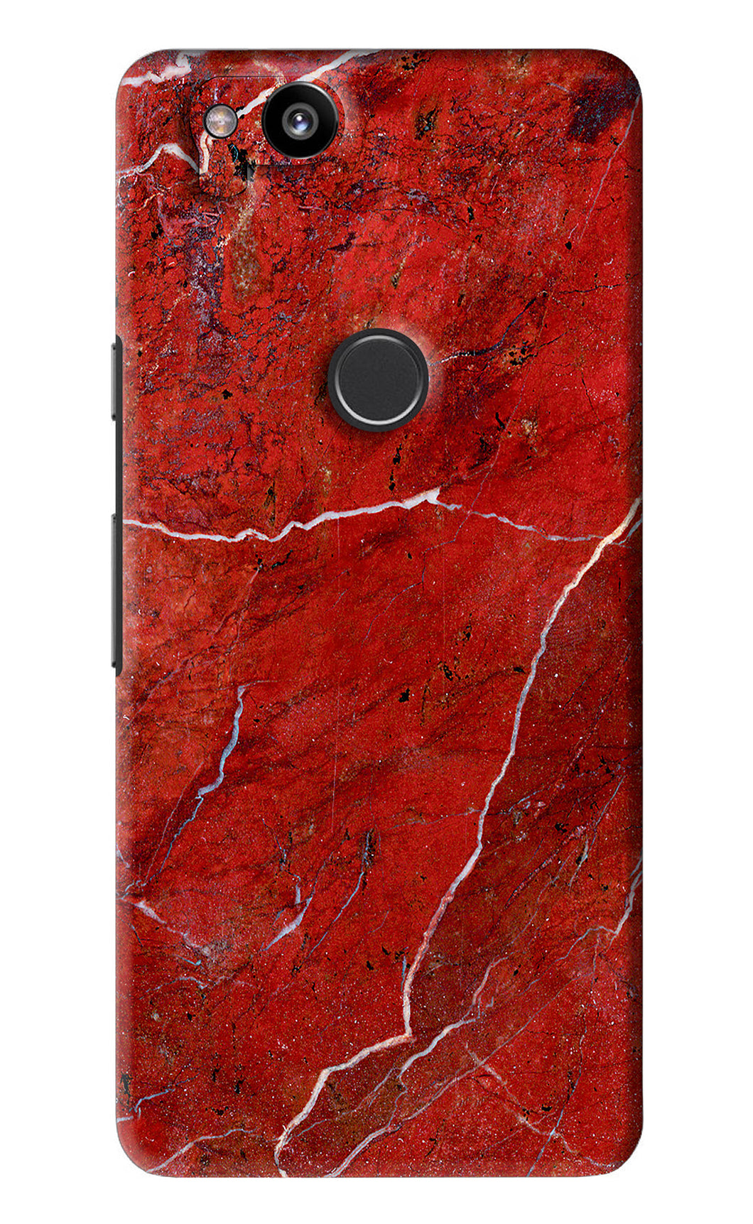 Red Marble Design Google Pixel 2 Back Skin Wrap