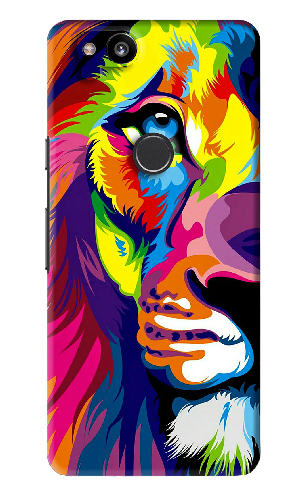 Lion Half Face Google Pixel 2 Back Skin Wrap