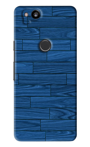 Blue Wooden Texture Google Pixel 2 Back Skin Wrap