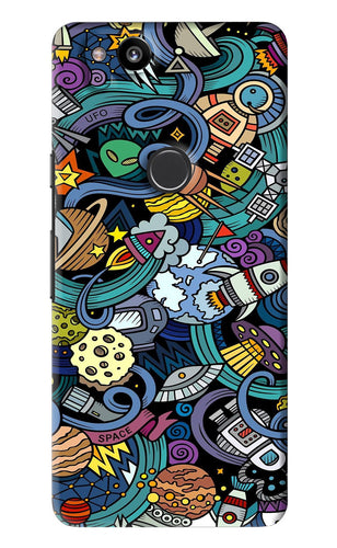 Space Abstract Google Pixel 2 Back Skin Wrap