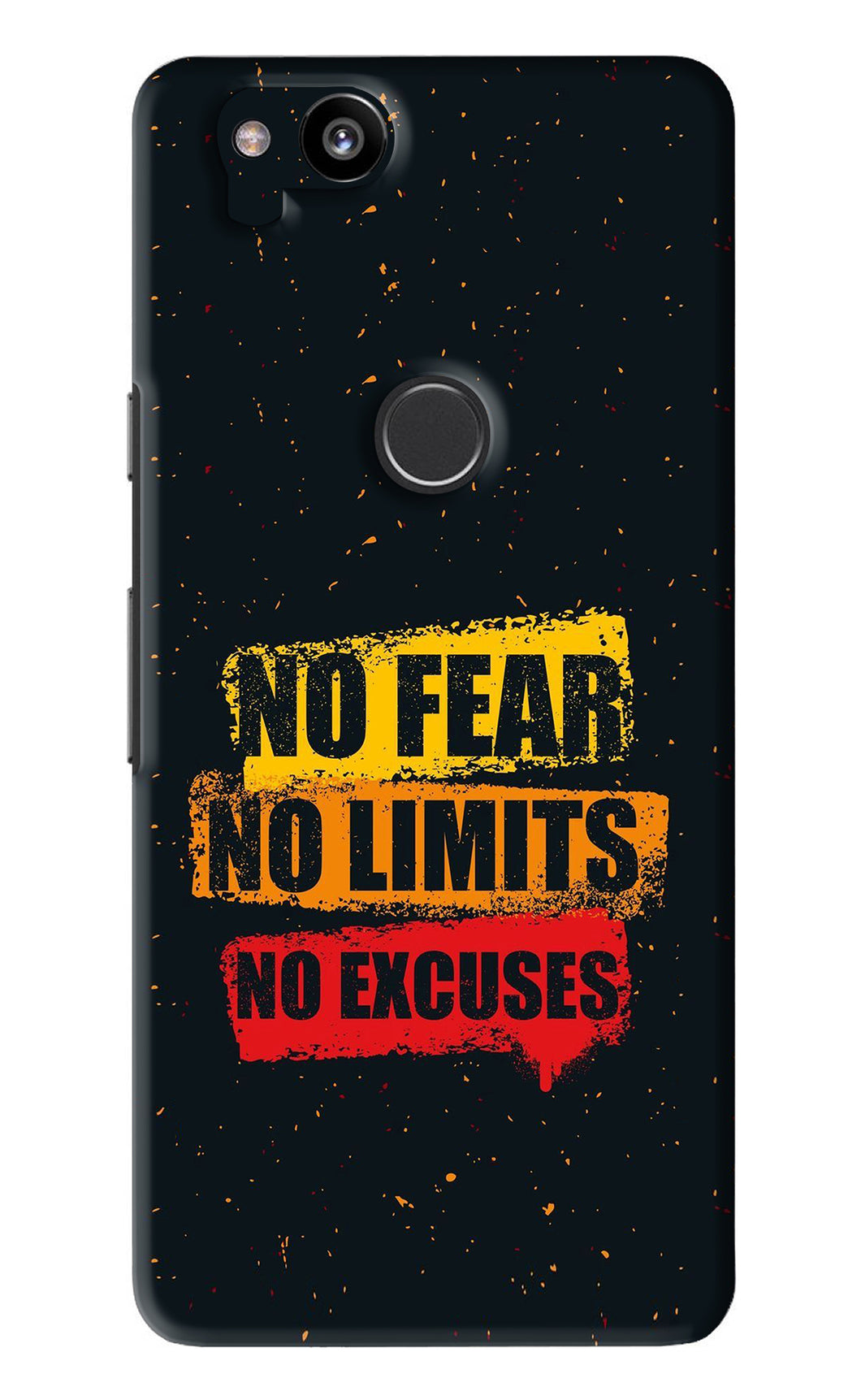 No Fear No Limits No Excuses Google Pixel 2 Back Skin Wrap