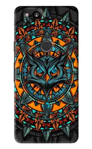 Angry Owl Art Google Pixel 2 Back Skin Wrap