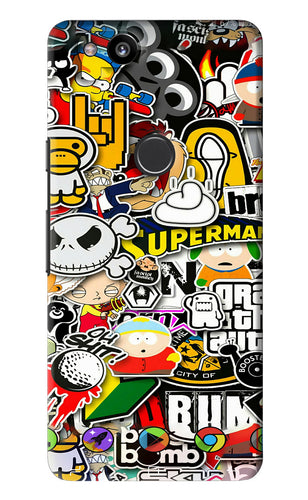 Sticker Bomb Google Pixel 2 Back Skin Wrap