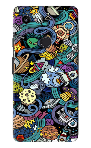 Space Abstract Google Pixel 2 Xl Back Skin Wrap