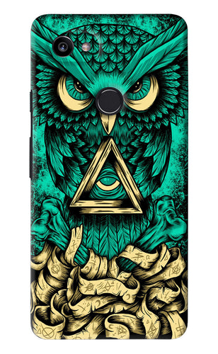 Green Owl Google Pixel 2 Xl Back Skin Wrap