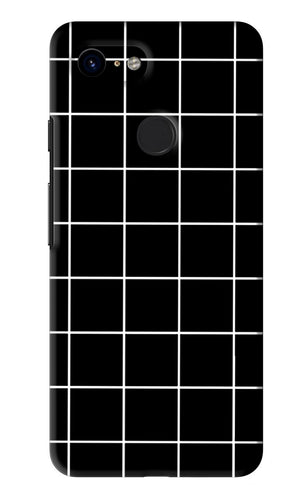 White Grid Google Pixel 3 Back Skin Wrap