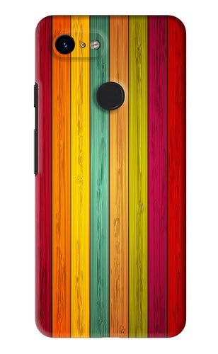 Multicolor Wooden Google Pixel 3 Back Skin Wrap