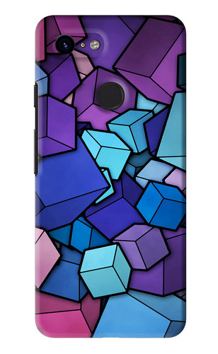 Cubic Abstract Google Pixel 3 Back Skin Wrap