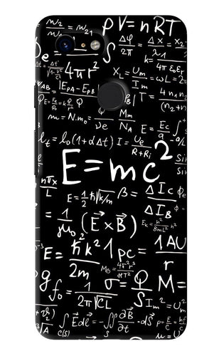 Physics Albert Einstein Formula Google Pixel 3 Back Skin Wrap