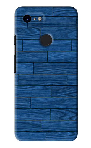 Blue Wooden Texture Google Pixel 3 Back Skin Wrap