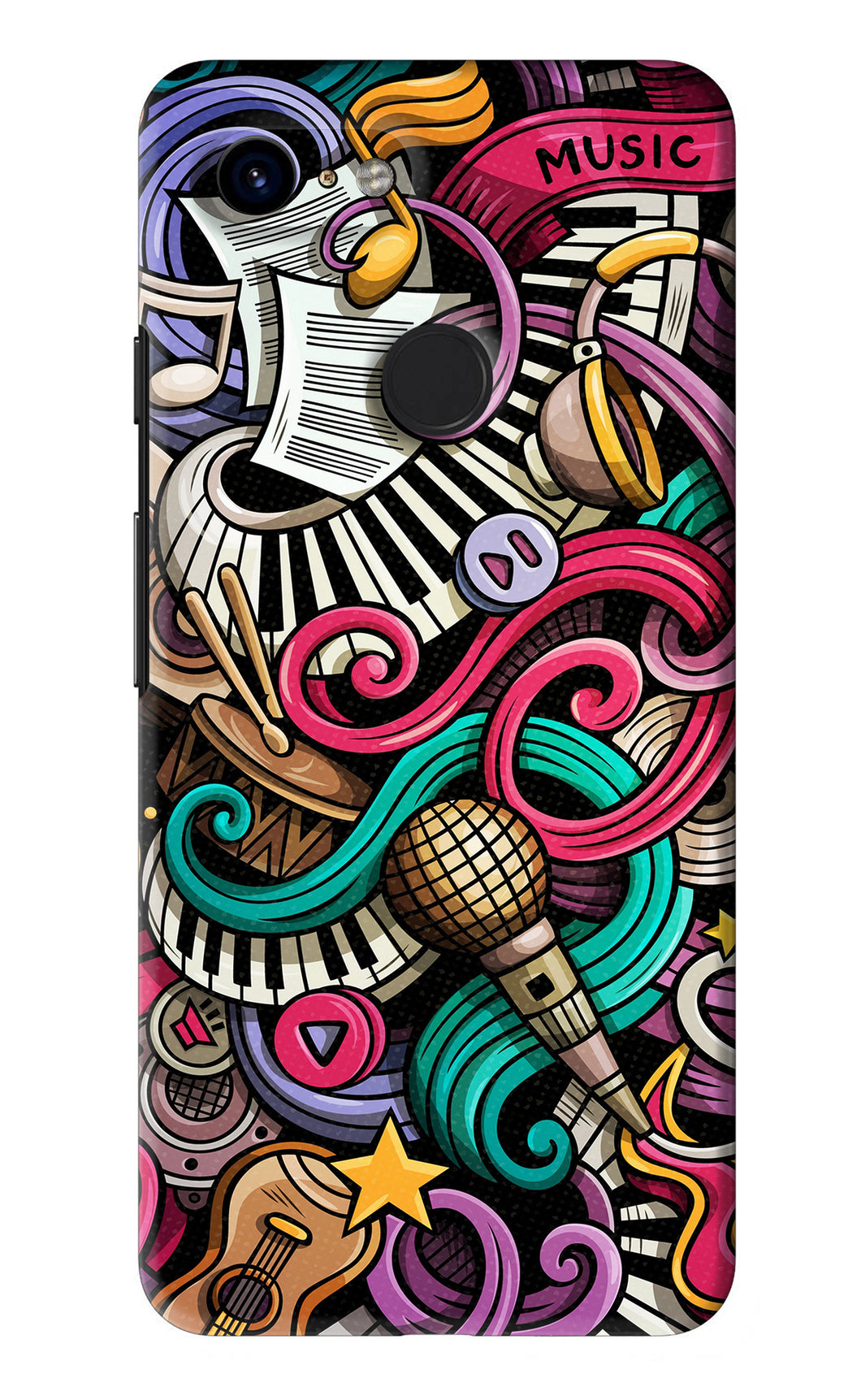 Music Abstract Google Pixel 3 Back Skin Wrap