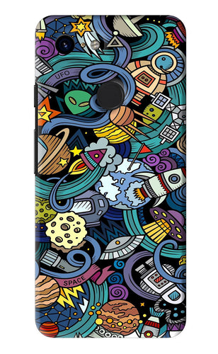 Space Abstract Google Pixel 3 Back Skin Wrap