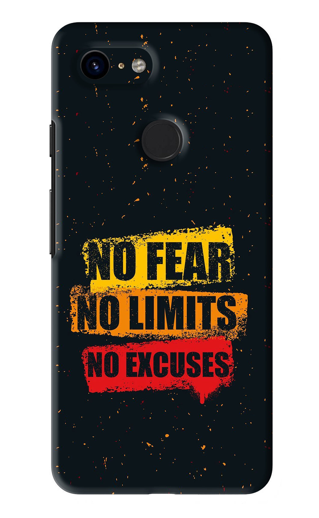 No Fear No Limits No Excuses Google Pixel 3 Back Skin Wrap