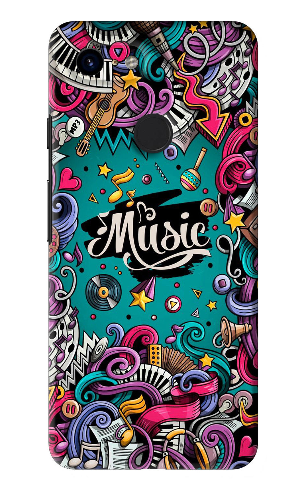 Music Graffiti Google Pixel 3 Back Skin Wrap