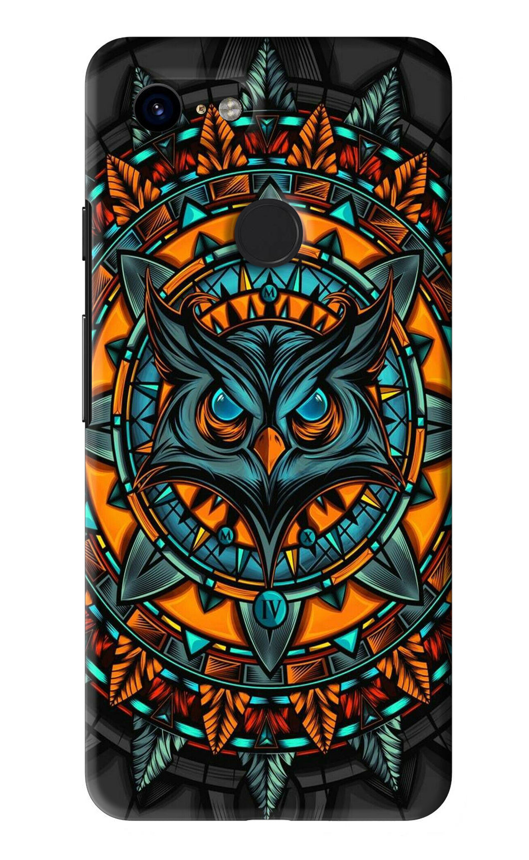 Angry Owl Art Google Pixel 3 Back Skin Wrap