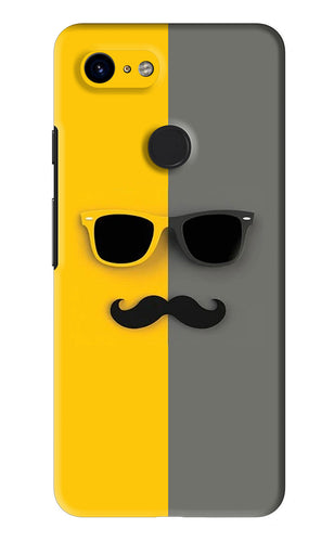 Sunglasses with Mustache Google Pixel 3 Back Skin Wrap