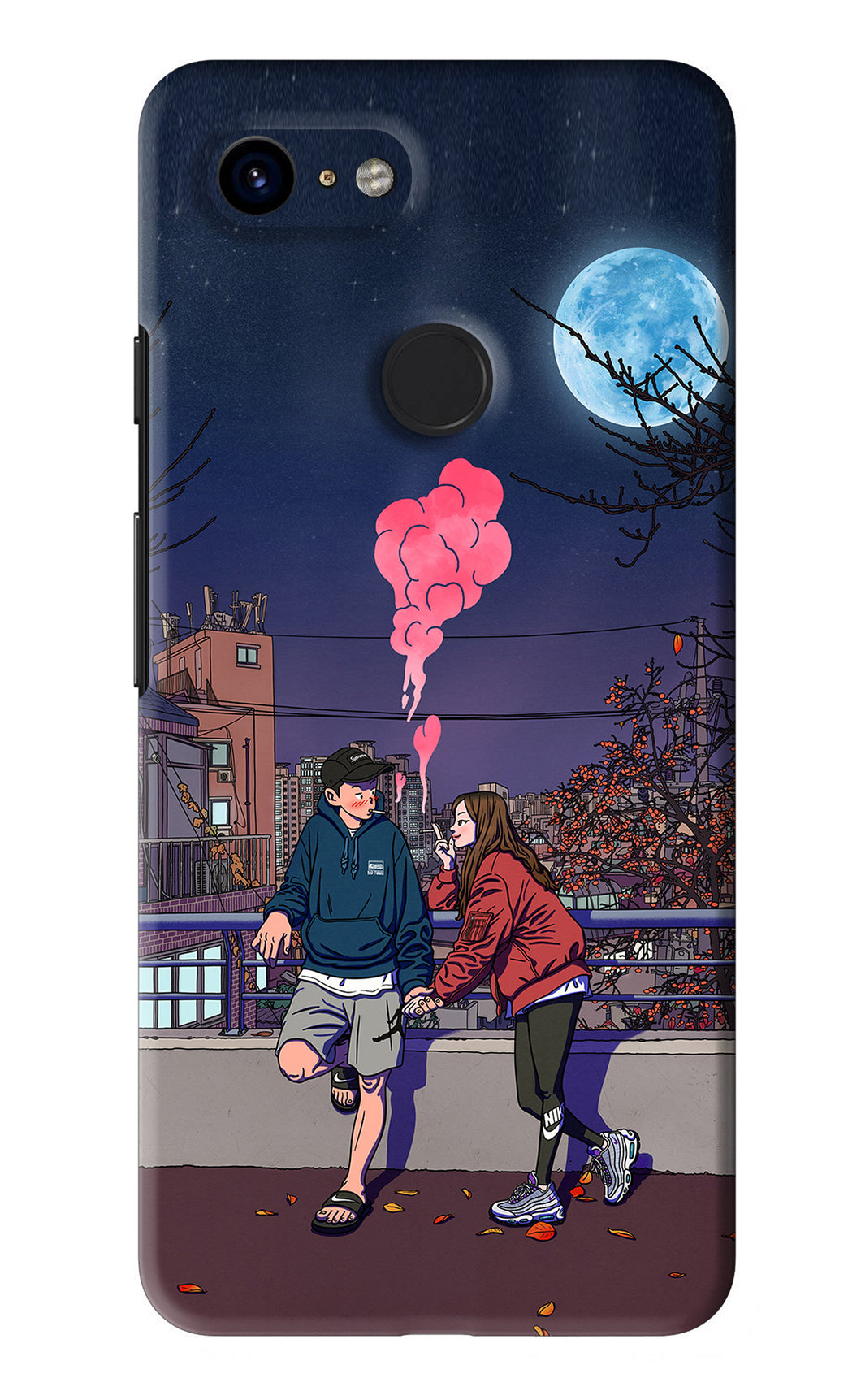 Chilling Couple Google Pixel 3 Back Skin Wrap