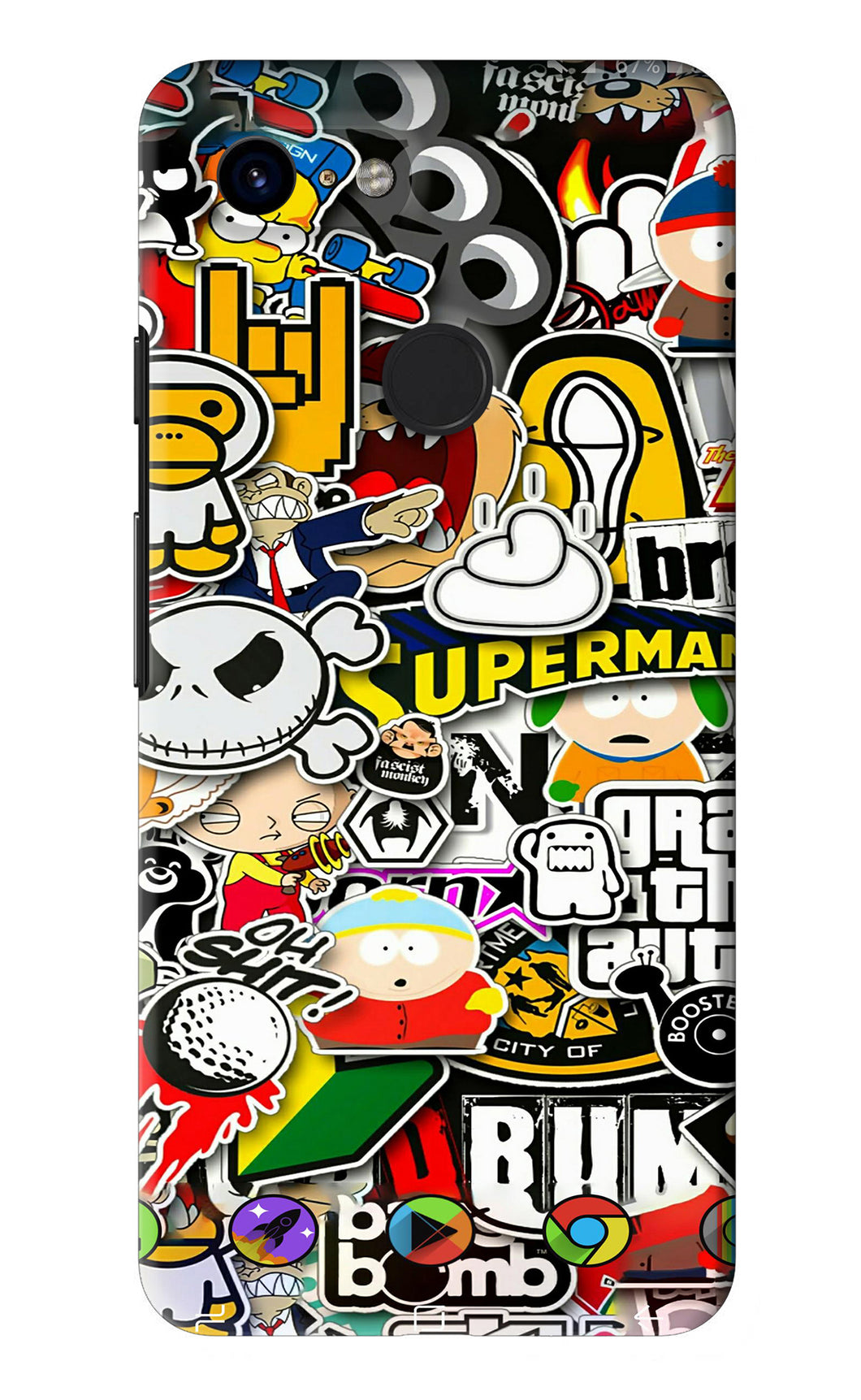 Sticker Bomb Google Pixel 3 Back Skin Wrap