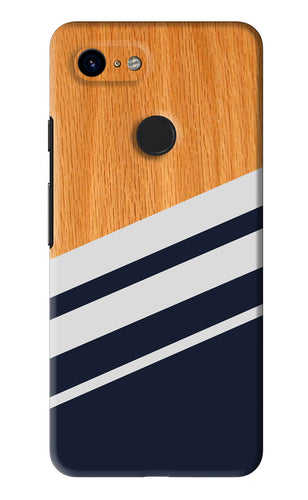 Black And White Wooden Google Pixel 3 Back Skin Wrap
