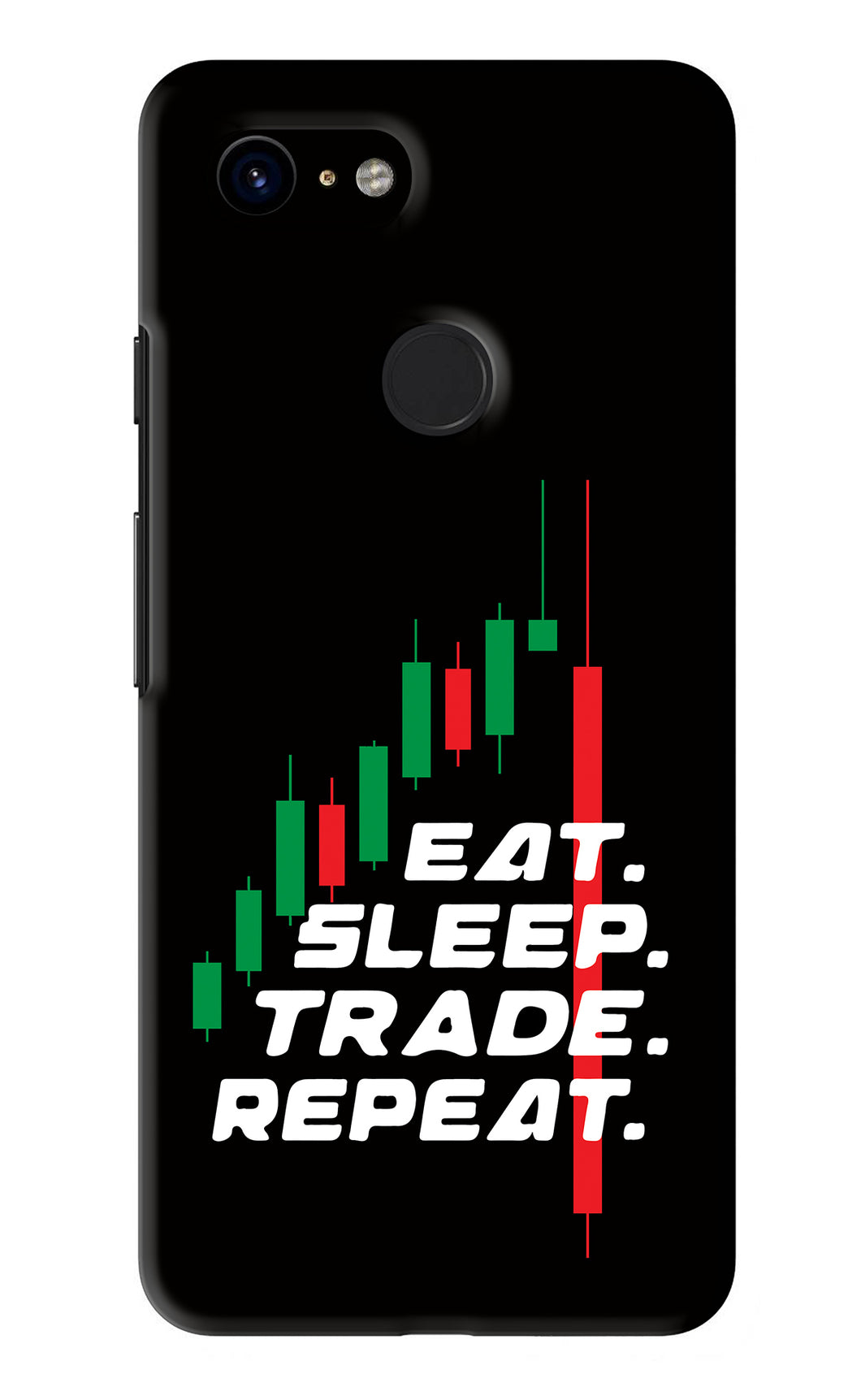 Eat Sleep Trade Repeat Google Pixel 3 Back Skin Wrap