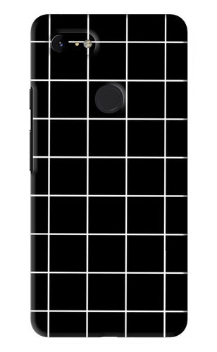 White Grid Google Pixel 3Xl Back Skin Wrap