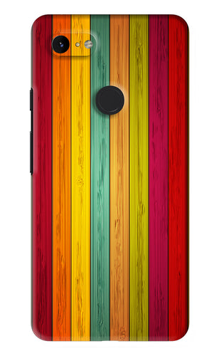 Multicolor Wooden Google Pixel 3Xl Back Skin Wrap