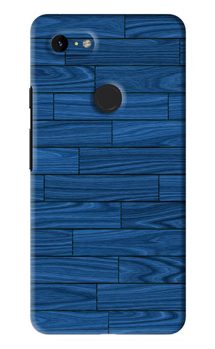 Blue Wooden Texture Google Pixel 3Xl Back Skin Wrap