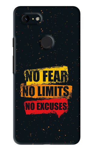 No Fear No Limits No Excuses Google Pixel 3Xl Back Skin Wrap