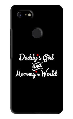 Daddy's Girl and Mommy's World Google Pixel 3Xl Back Skin Wrap