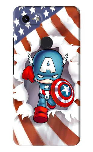 Captain America Google Pixel 3Xl Back Skin Wrap