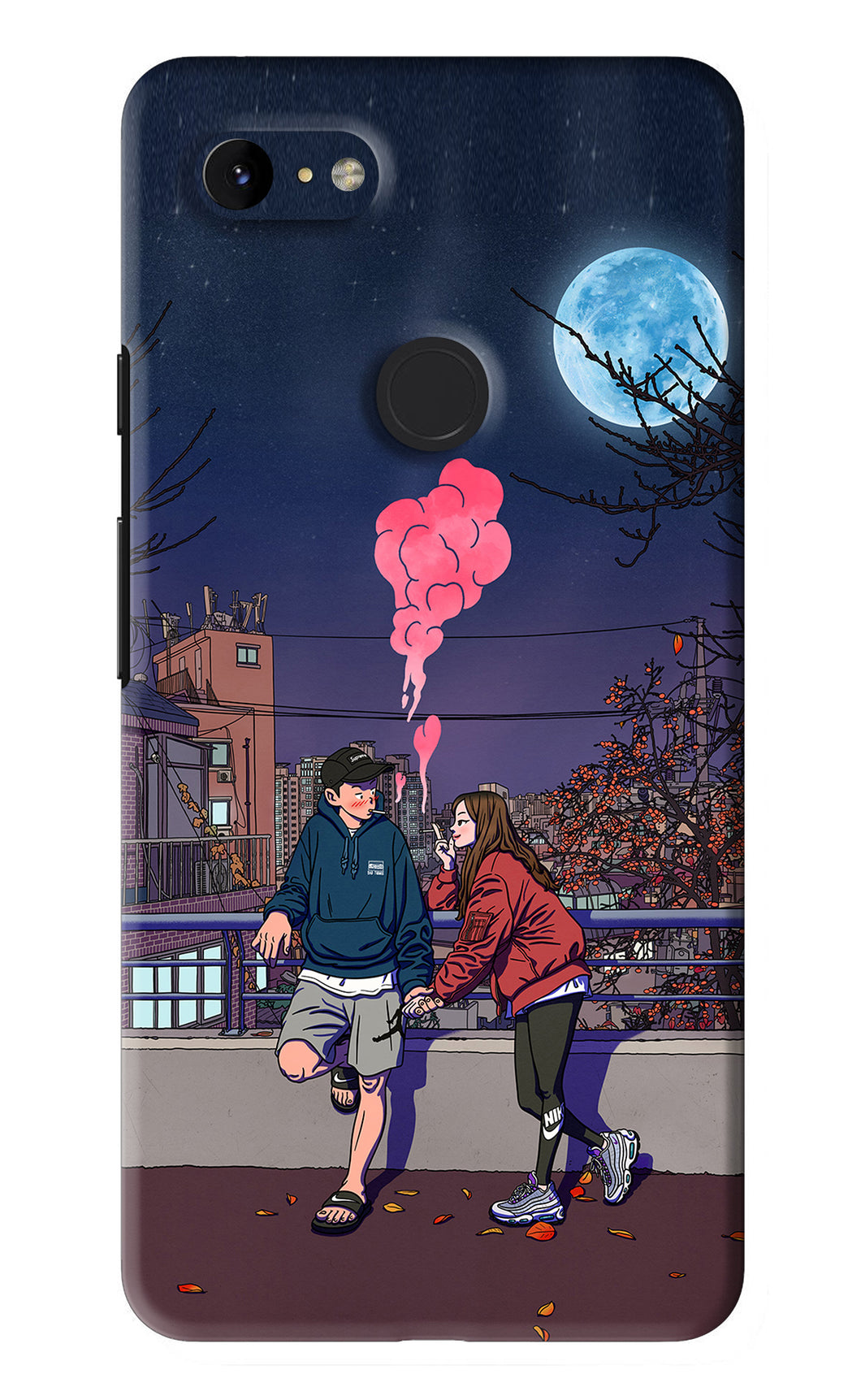 Chilling Couple Google Pixel 3Xl Back Skin Wrap