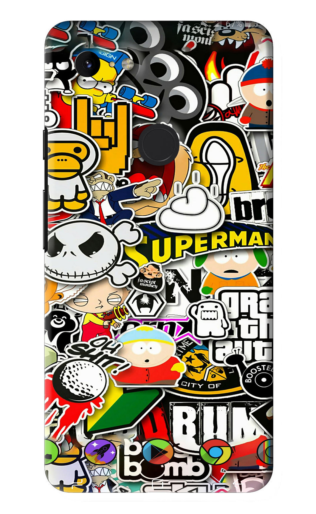 Sticker Bomb Google Pixel 3Xl Back Skin Wrap