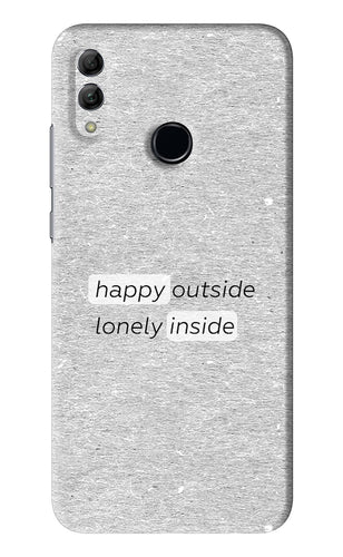 Happy Outside Lonely Inside Huawei Honor 10 Lite Back Skin Wrap
