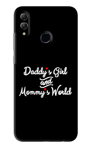 Daddy's Girl and Mommy's World Huawei Honor 10 Lite Back Skin Wrap