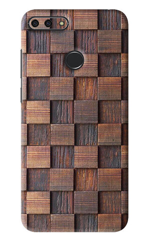 Wooden Cube Design Huawei Honor 7A Back Skin Wrap