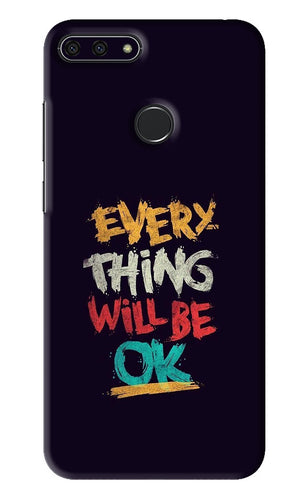 Everything Will Be Ok Huawei Honor 7A Back Skin Wrap