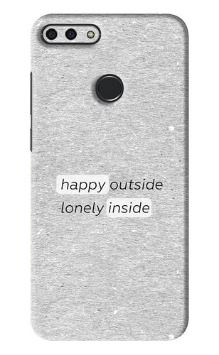Happy Outside Lonely Inside Huawei Honor 7A Back Skin Wrap