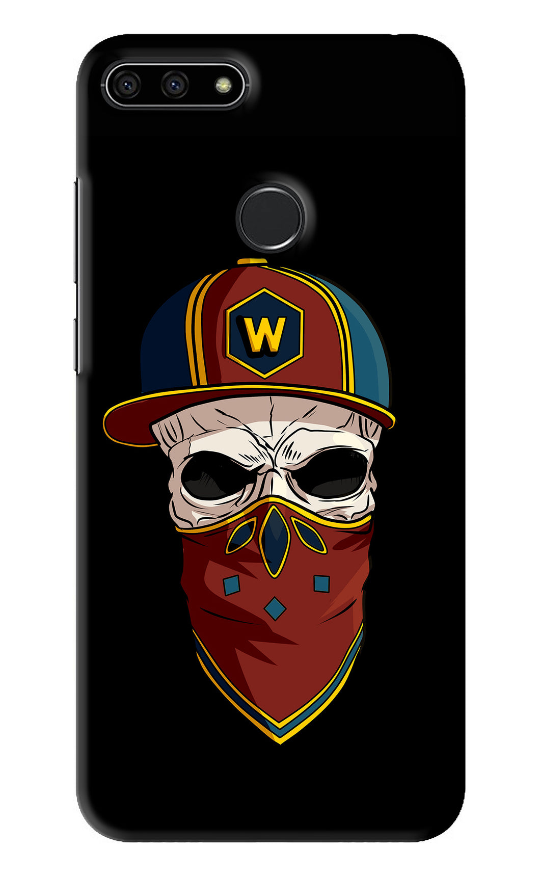 Skull Huawei Honor 7A Back Skin Wrap