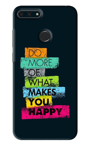 Do More Of What Makes You Happy Huawei Honor 7A Back Skin Wrap