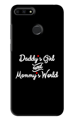 Daddy's Girl and Mommy's World Huawei Honor 7A Back Skin Wrap