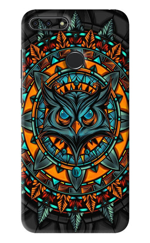 Angry Owl Art Huawei Honor 7A Back Skin Wrap