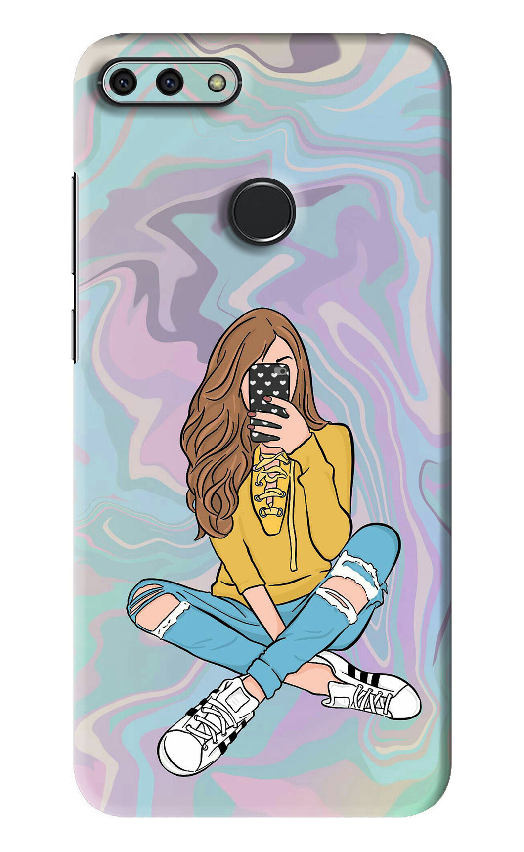 Selfie Girl Huawei Honor 7A Back Skin Wrap