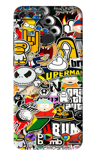 Sticker Bomb Huawei Honor 7A Back Skin Wrap