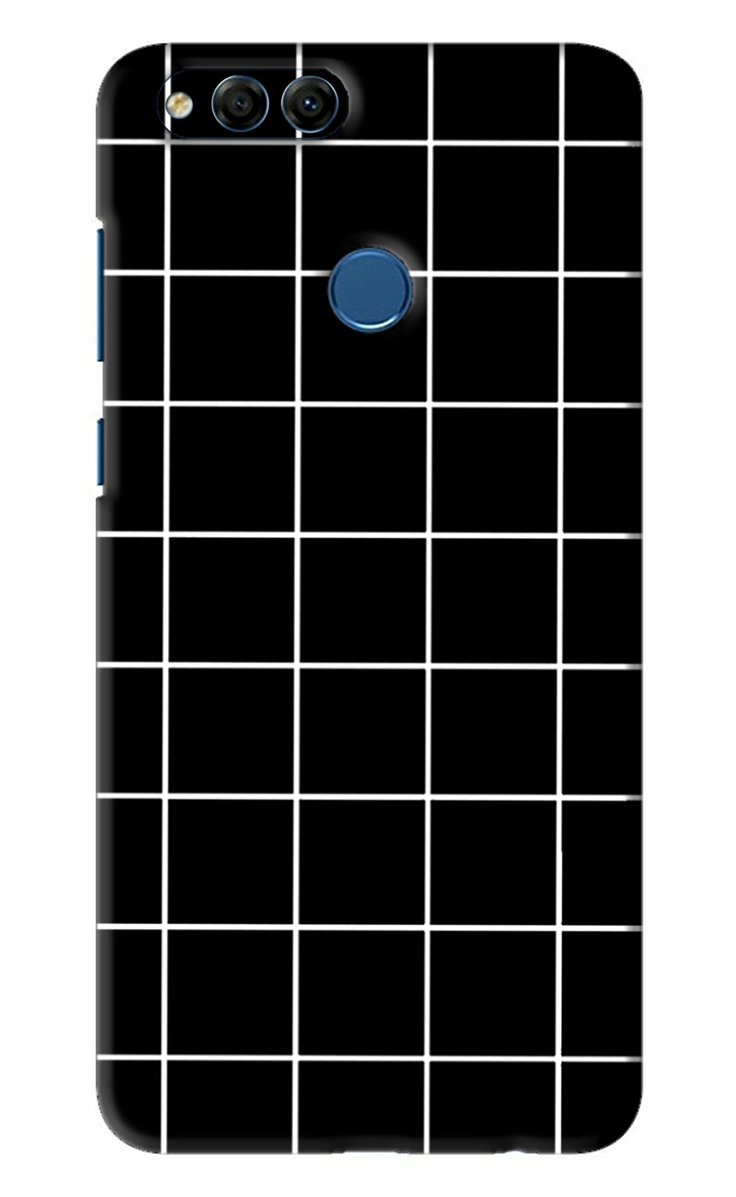 White Grid Huawei Honor 7X Back Skin Wrap