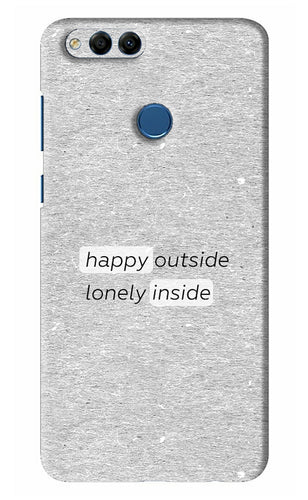 Happy Outside Lonely Inside Huawei Honor 7X Back Skin Wrap