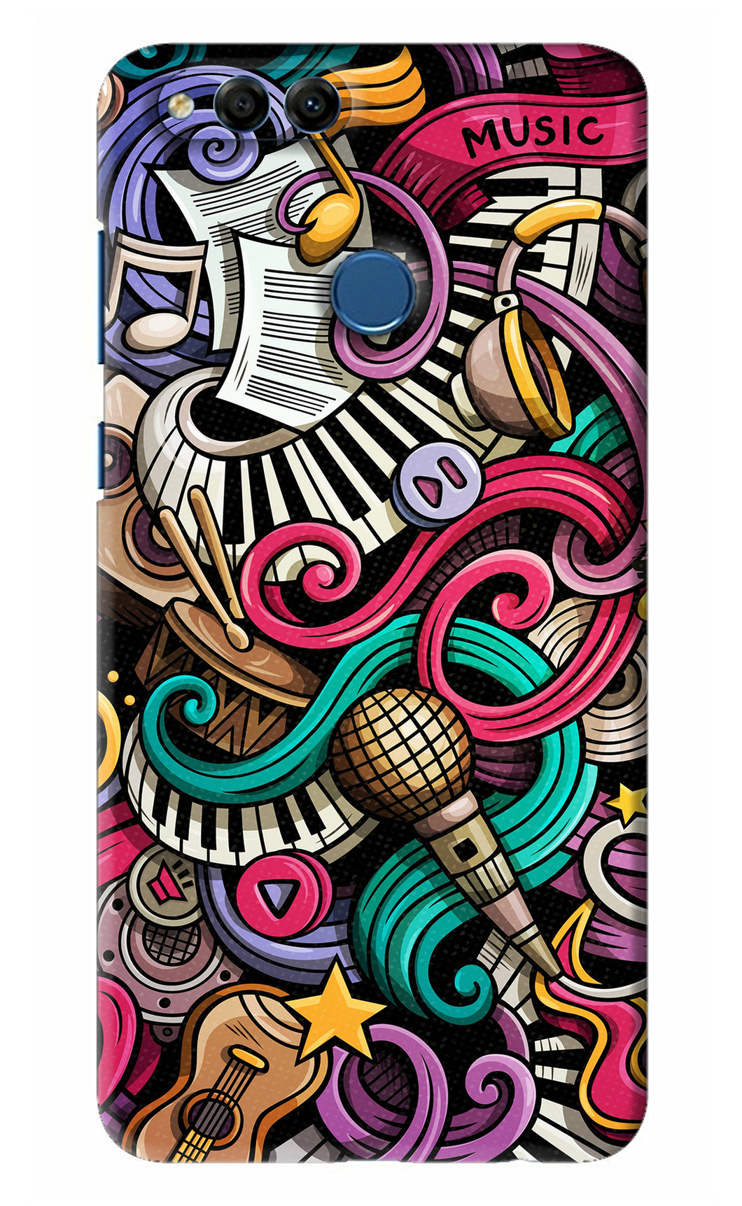 Music Abstract Huawei Honor 7X Back Skin Wrap
