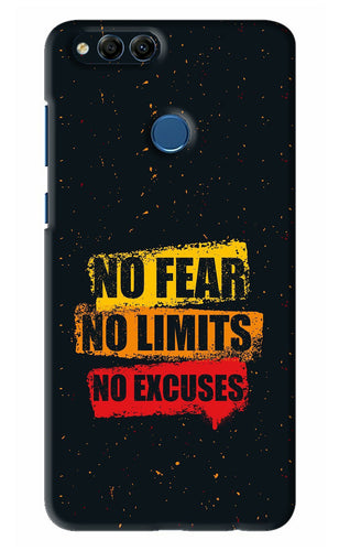 No Fear No Limits No Excuses Huawei Honor 7X Back Skin Wrap