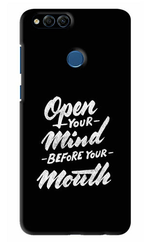 Open Your Mind Before Your Mouth Huawei Honor 7X Back Skin Wrap